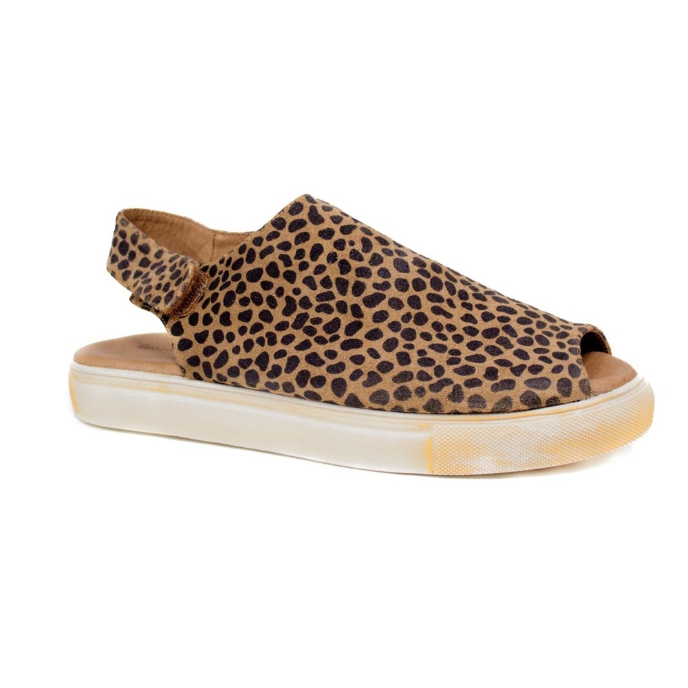 Chocolat Blu Sandals Animal Print Suede Leather Size 40